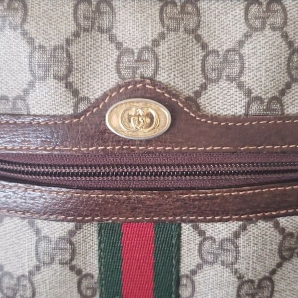 Vintage Gucci Sherry Monogram Ophidia Supreme Camera Crossbody Bag - Picture 3 of 13